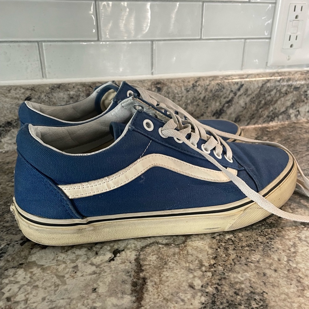 Vans Old Skool Womens 9 Royal/White